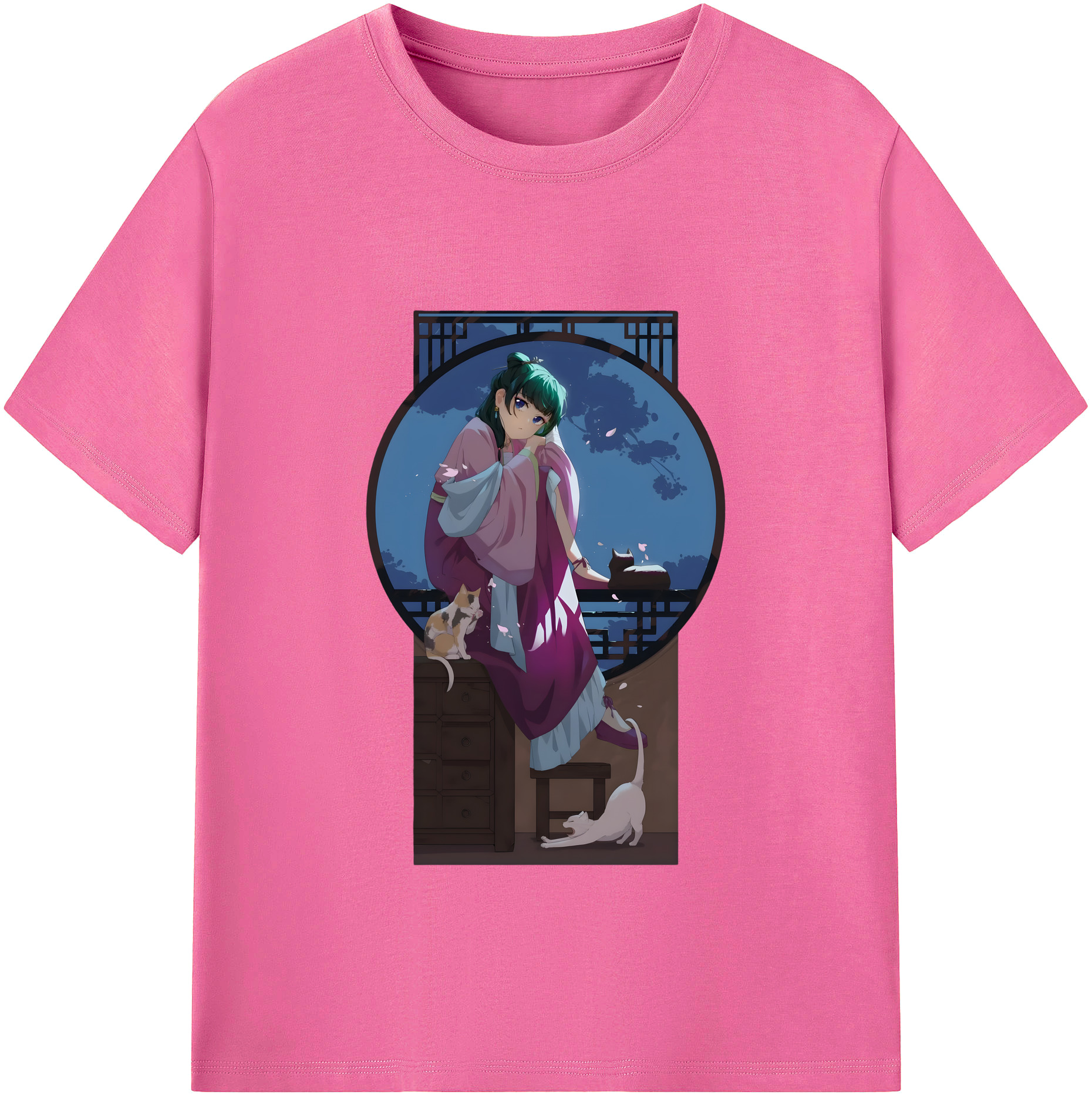 （画像用） 薬屋のひとりごと The Apothecary Diaries レディースカジュアルプリントTシャツ（綿100％）